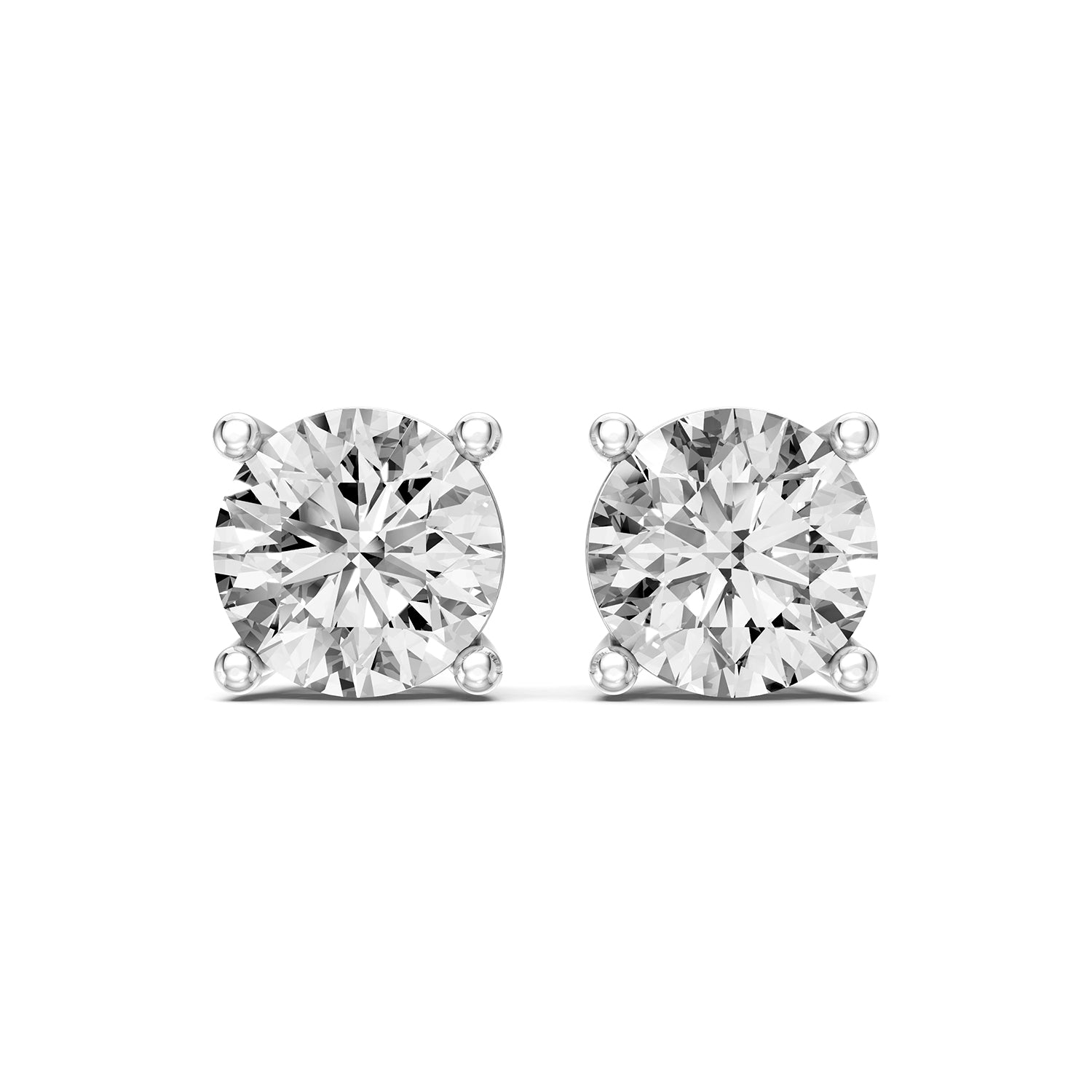 Round-cut diamond stud