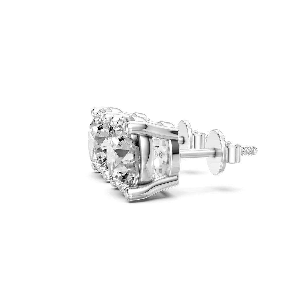Round-cut diamond stud