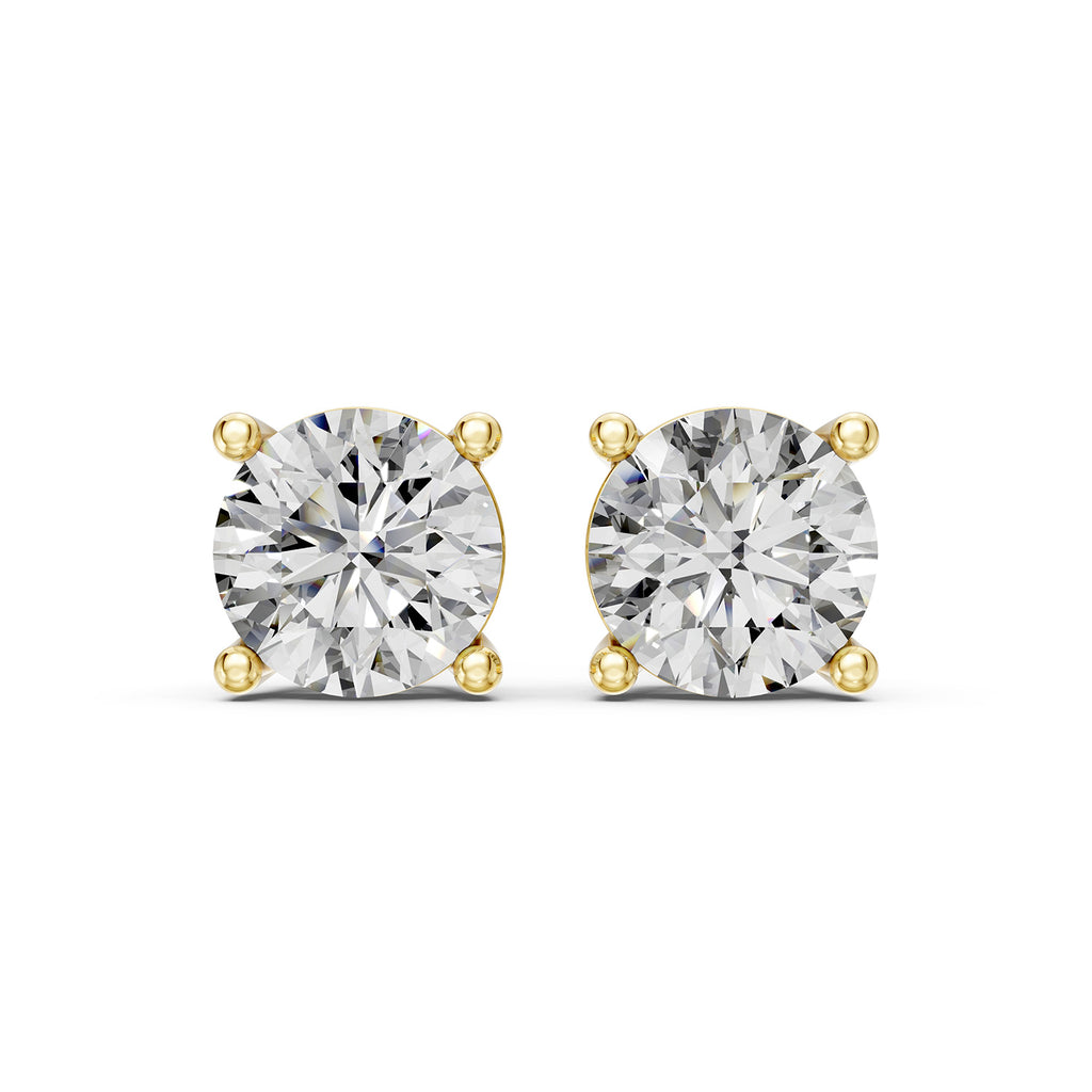 Round-cut diamond stud
