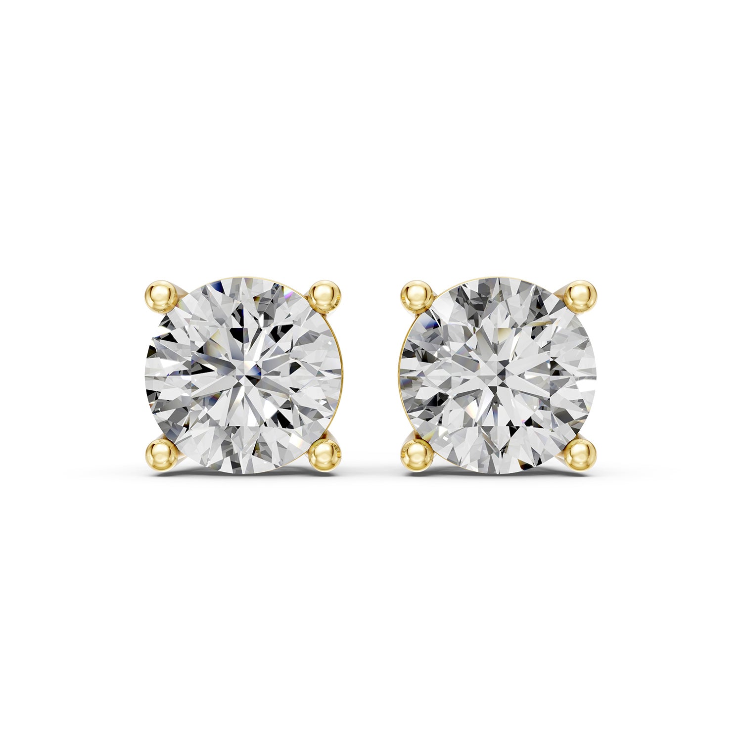 Round-cut diamond stud