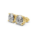 Round-cut diamond stud