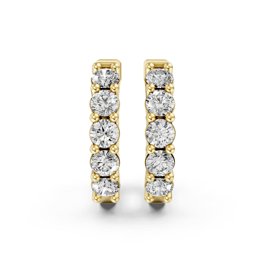 Marquise Lab-Grown Diamond Hoop Earrings