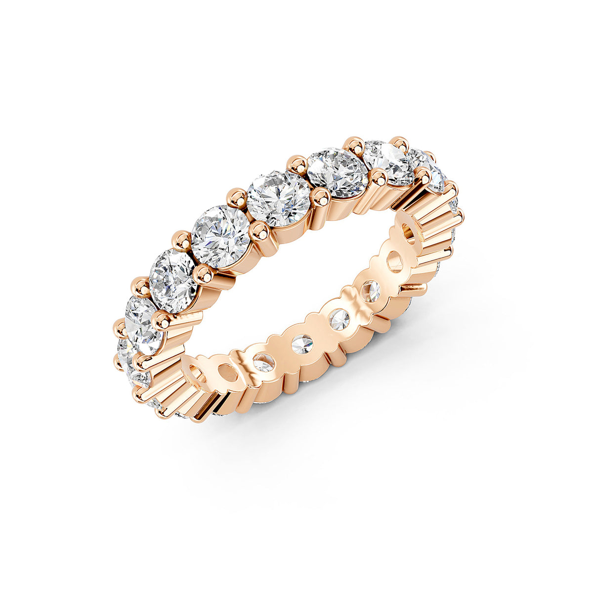 Round Cut Lab-Grown Diamond Eternity Band