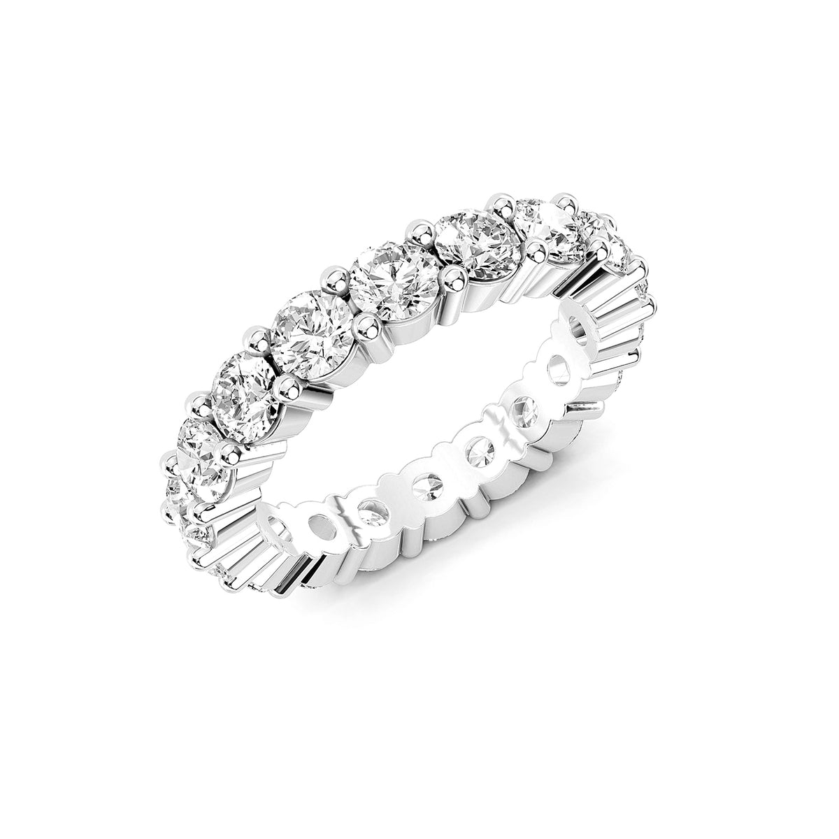 Round Cut Lab-Grown Diamond Eternity Band