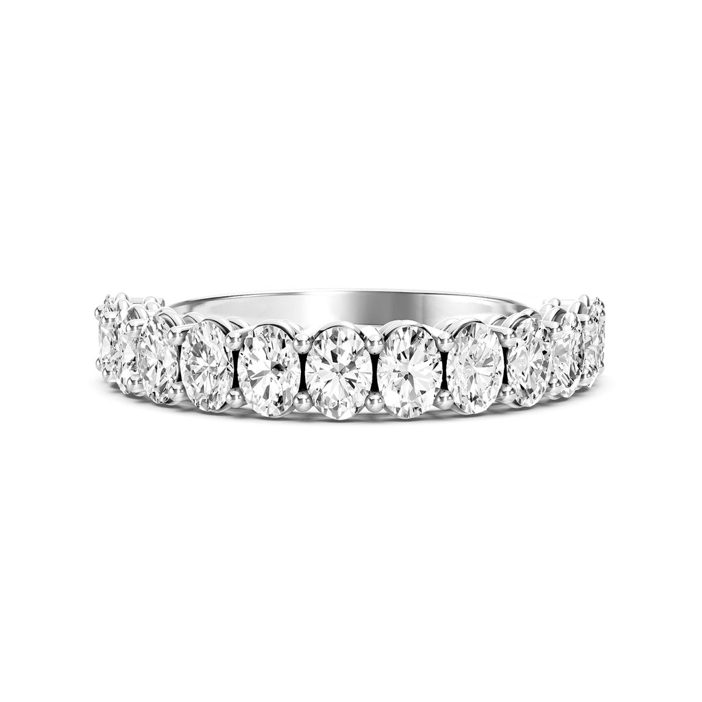 Oval Cut Lab-Grown Diamond Half Eternity Ring
