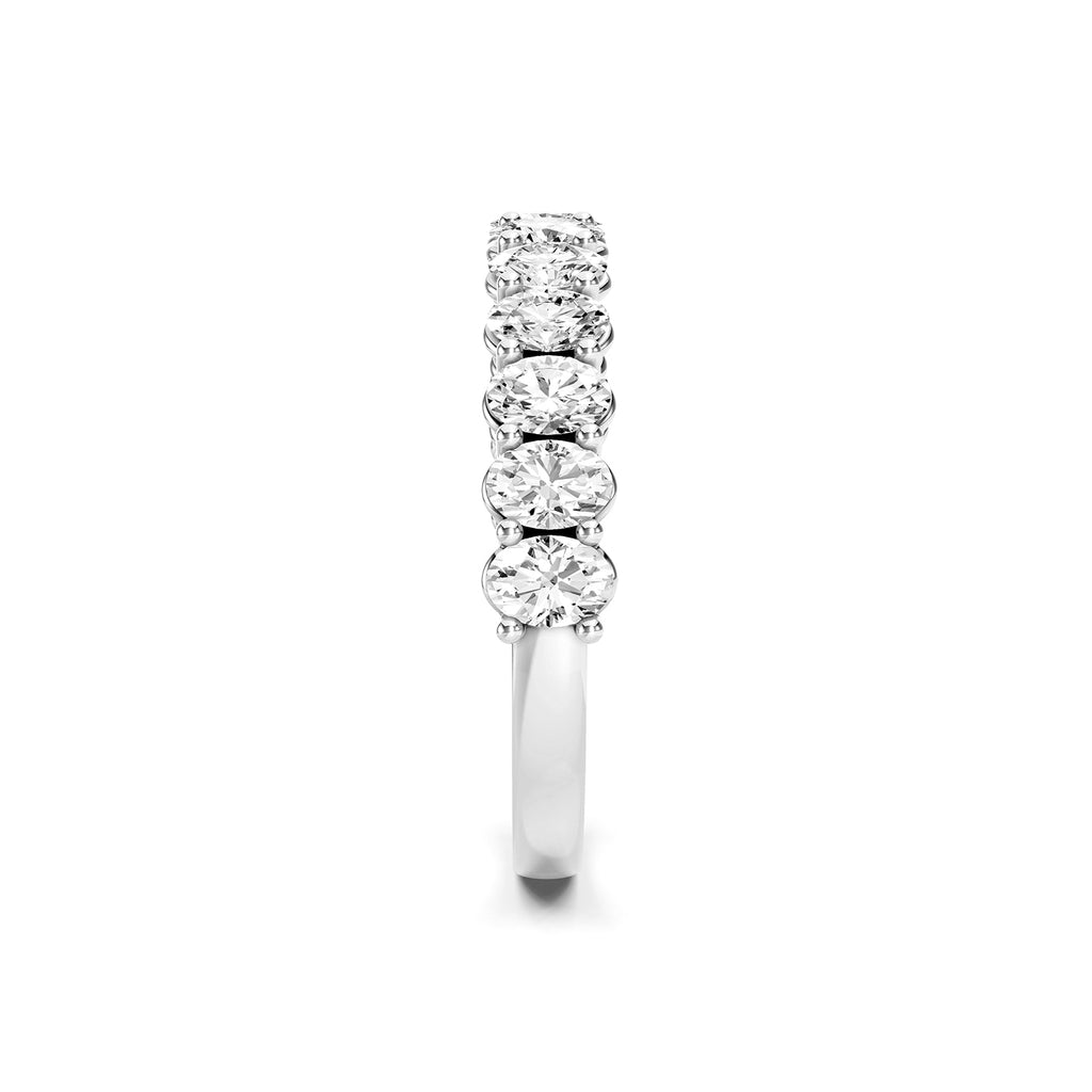 Oval Cut Lab-Grown Diamond Half Eternity Ring
