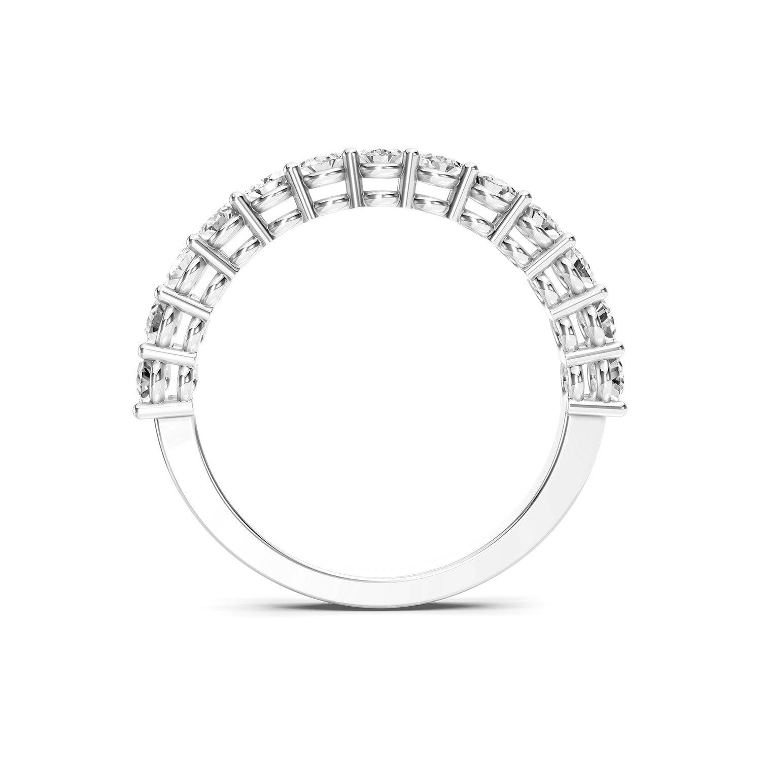 Oval Cut Lab-Grown Diamond Half Eternity Ring
