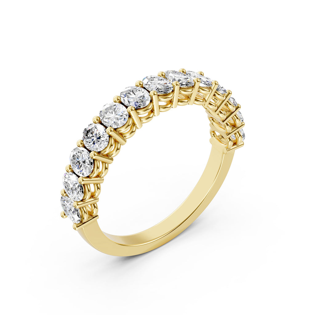 Oval Cut Lab-Grown Diamond Half Eternity Ring