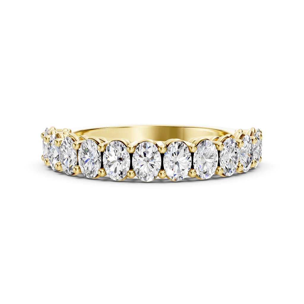 Oval Cut Lab-Grown Diamond Half Eternity Ring