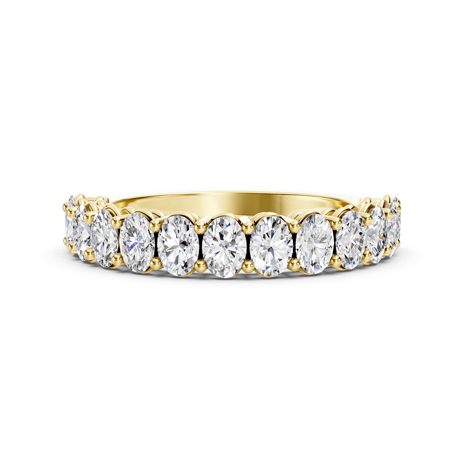 Oval Cut Lab-Grown Diamond Half Eternity Ring