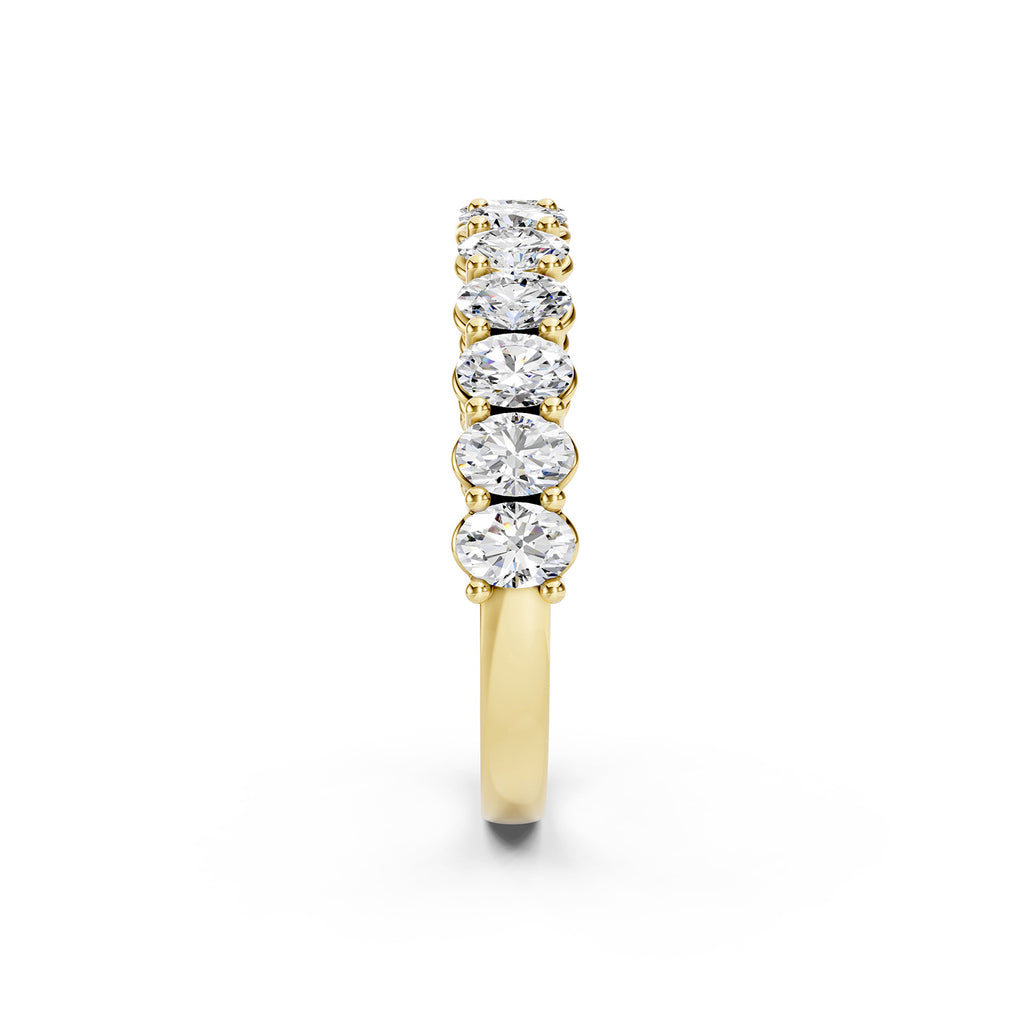 Oval Cut Lab-Grown Diamond Half Eternity Ring