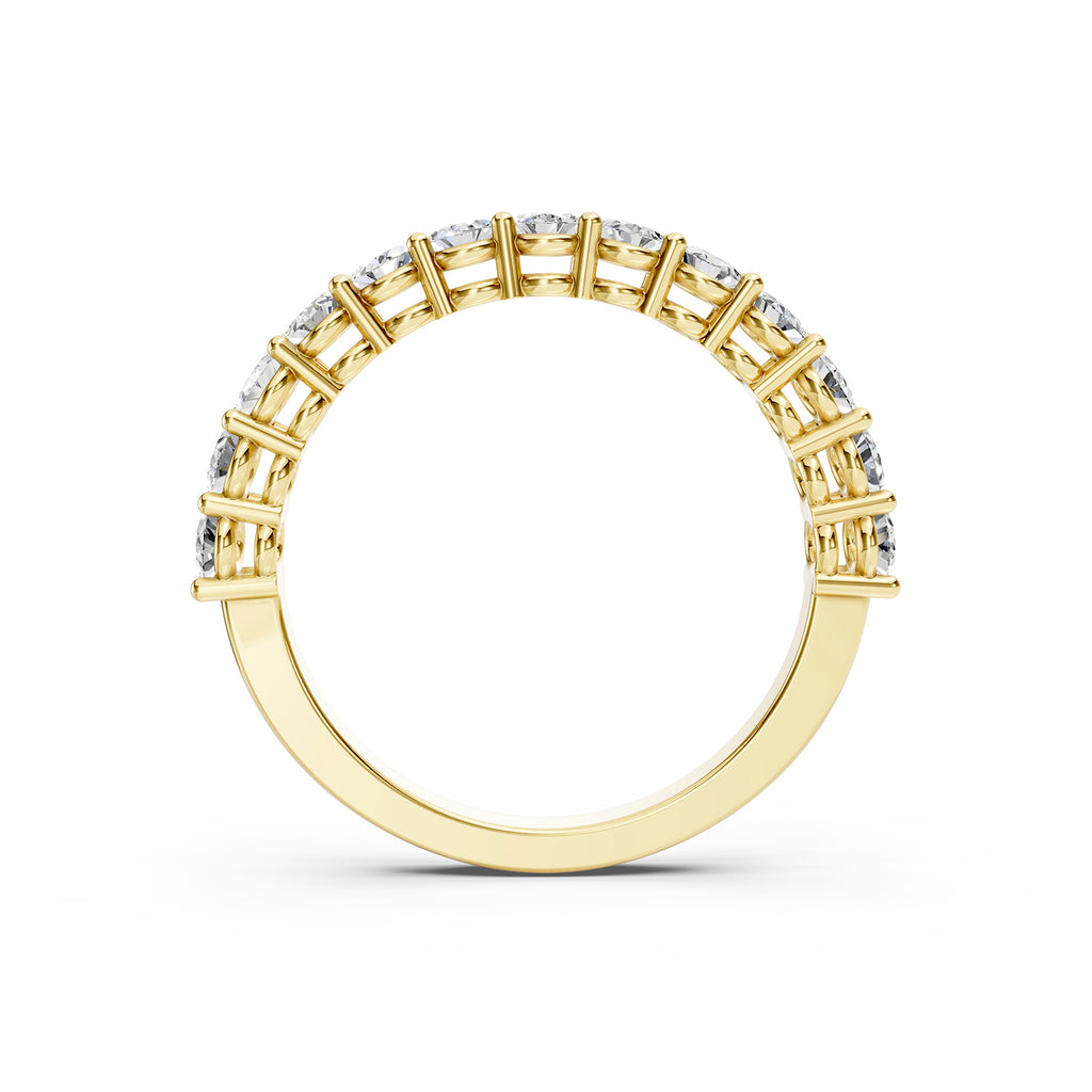 Oval Cut Lab-Grown Diamond Half Eternity Ring