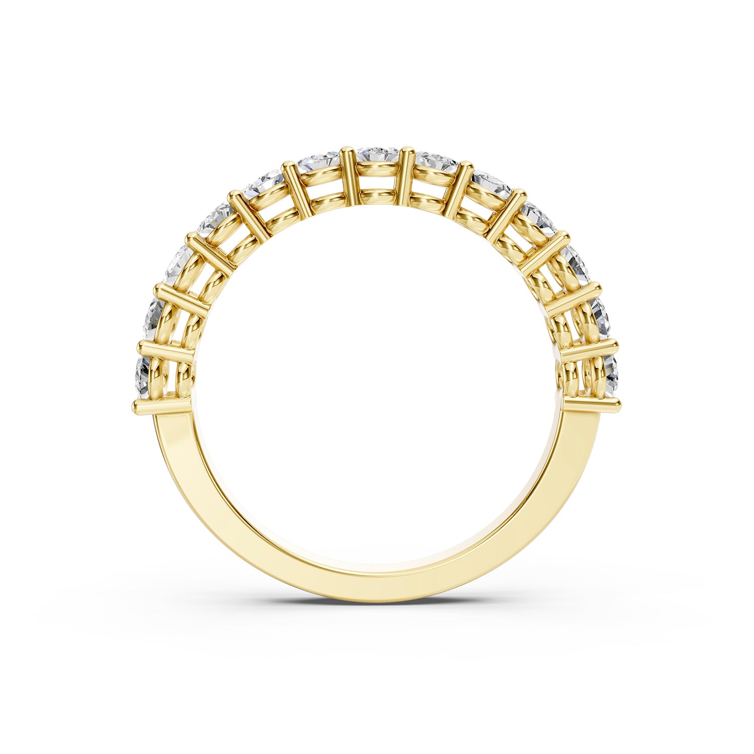Oval Cut Lab-Grown Diamond Half Eternity Ring