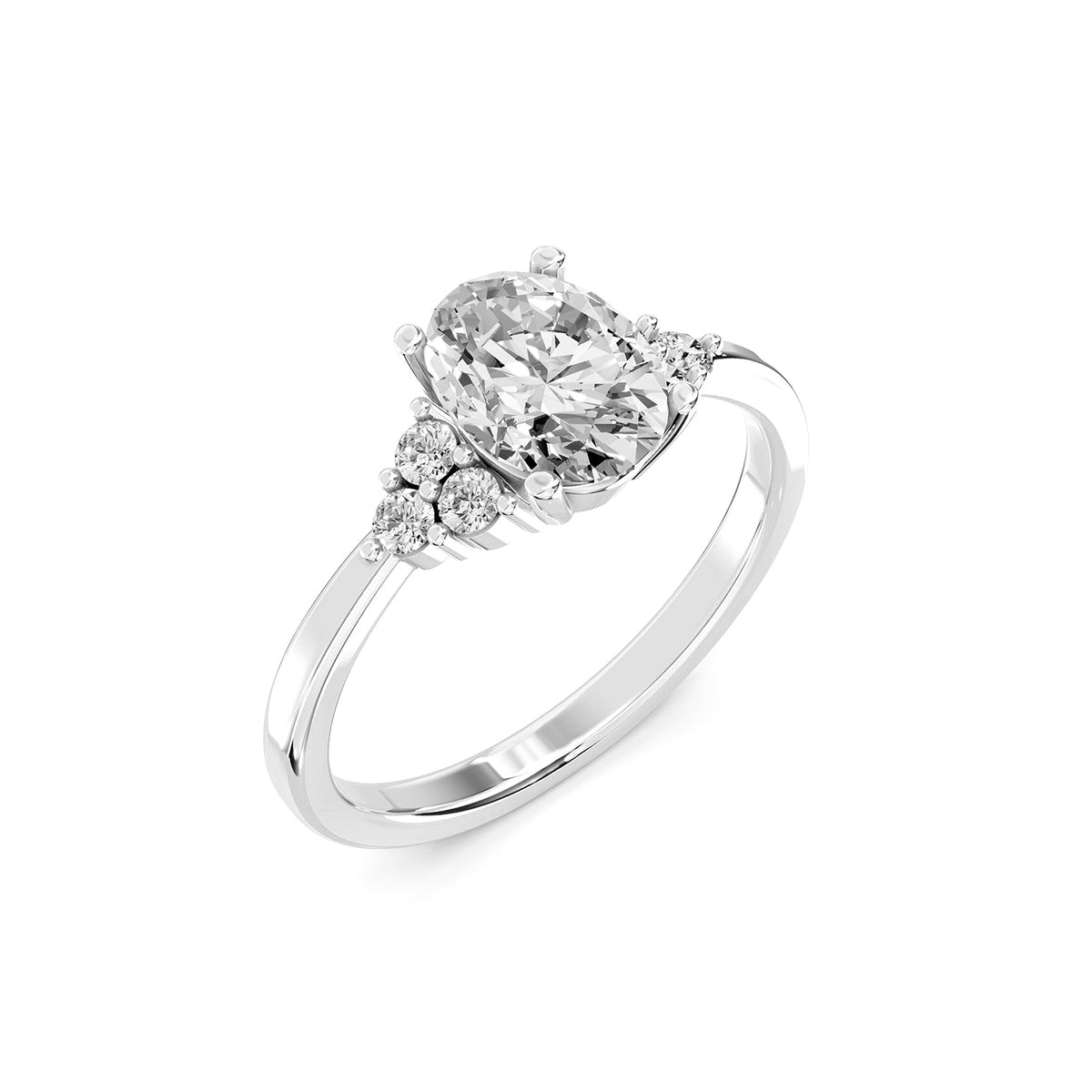 Oval Lab-Grown Diamond Three Stone Ring
