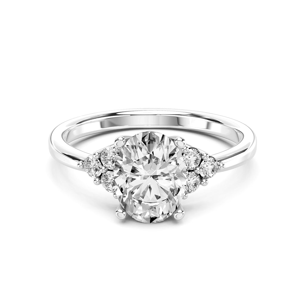 Oval Lab-Grown Diamond Three Stone Ring