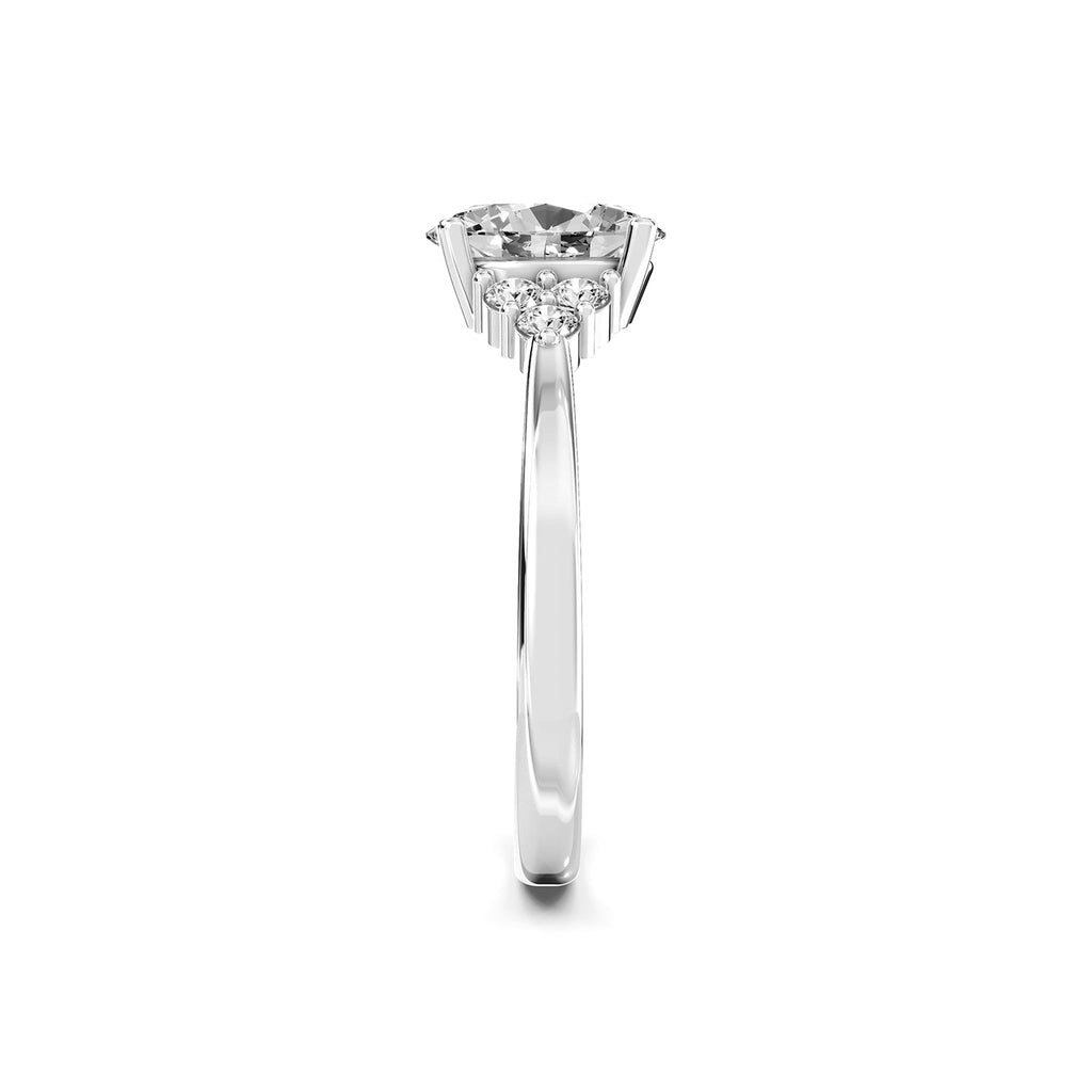 Oval Lab-Grown Diamond Three Stone Ring
