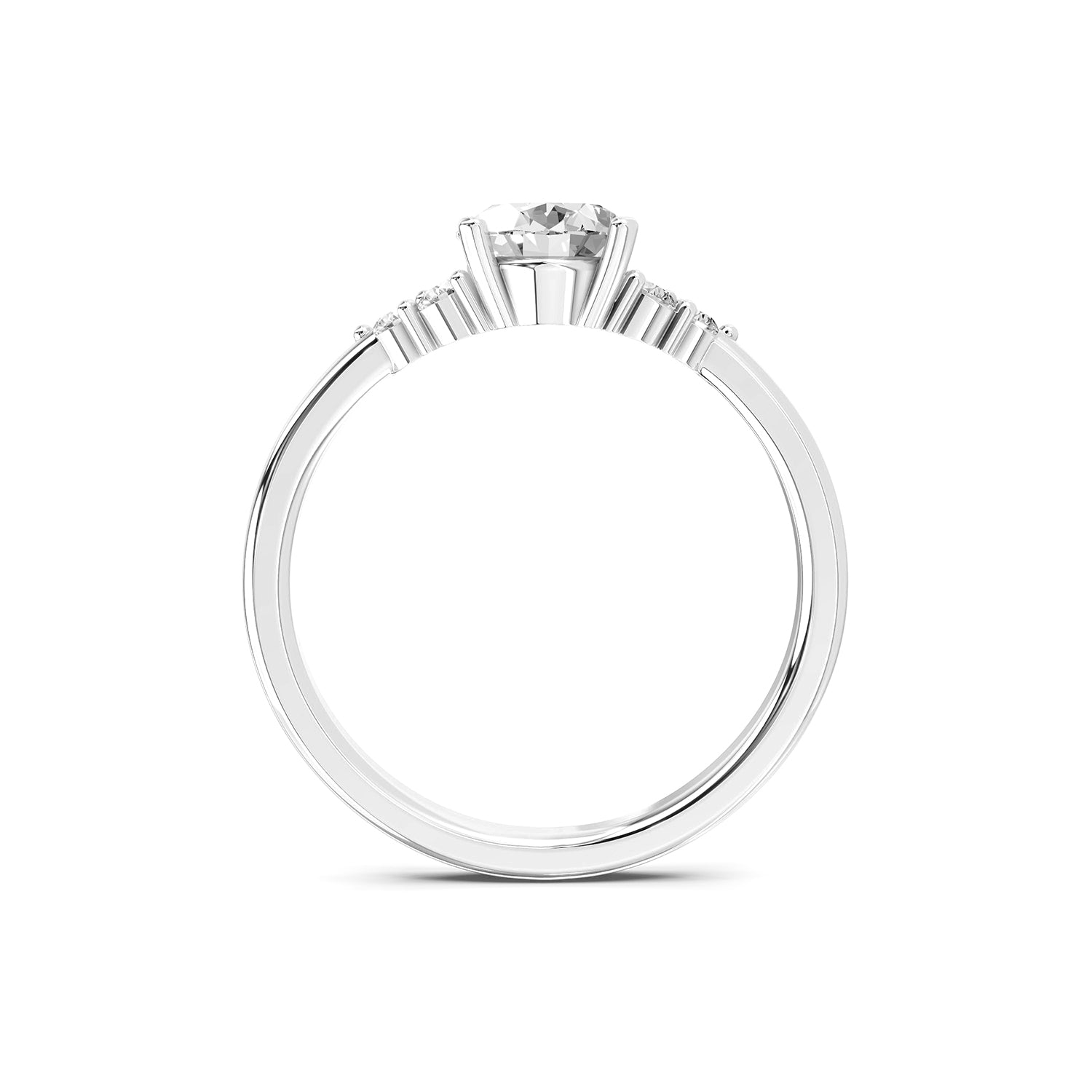 Oval Lab-Grown Diamond Three Stone Ring