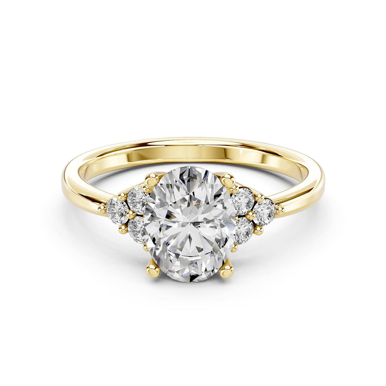 Oval Lab-Grown Diamond Three Stone Ring