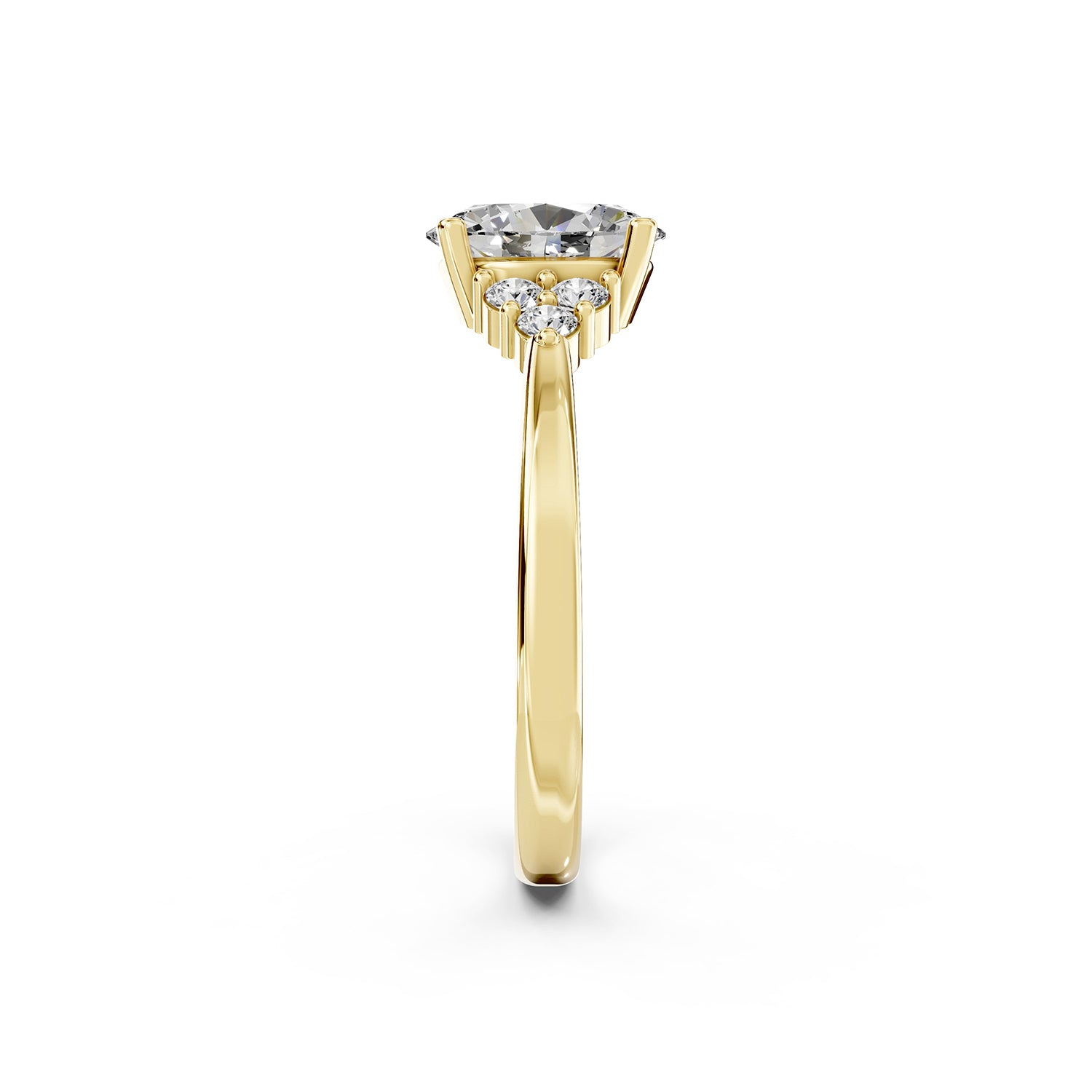 Oval Lab-Grown Diamond Three Stone Ring