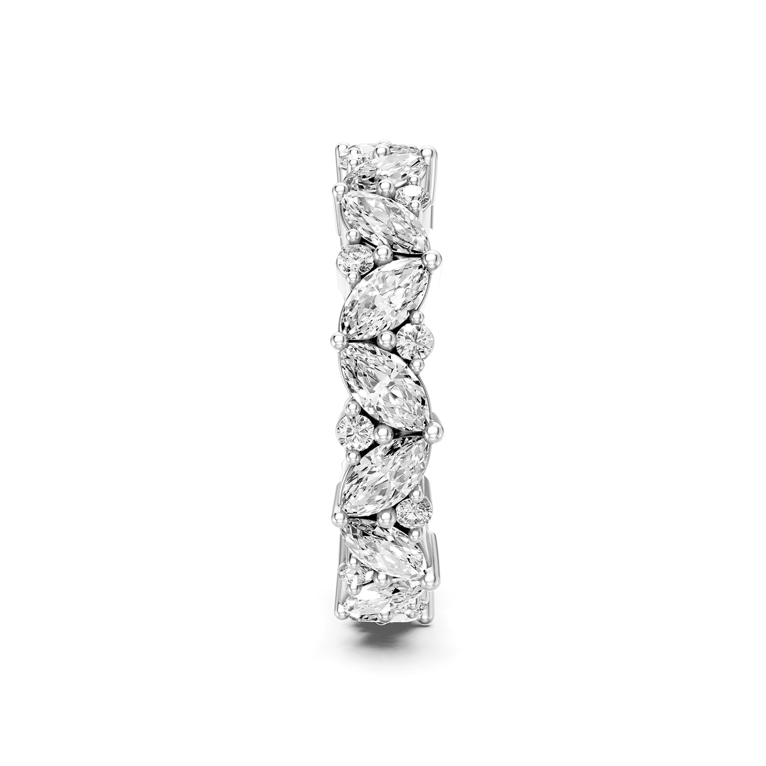Marquise &amp; Round Lab-Grown Diamond Eternity Ring