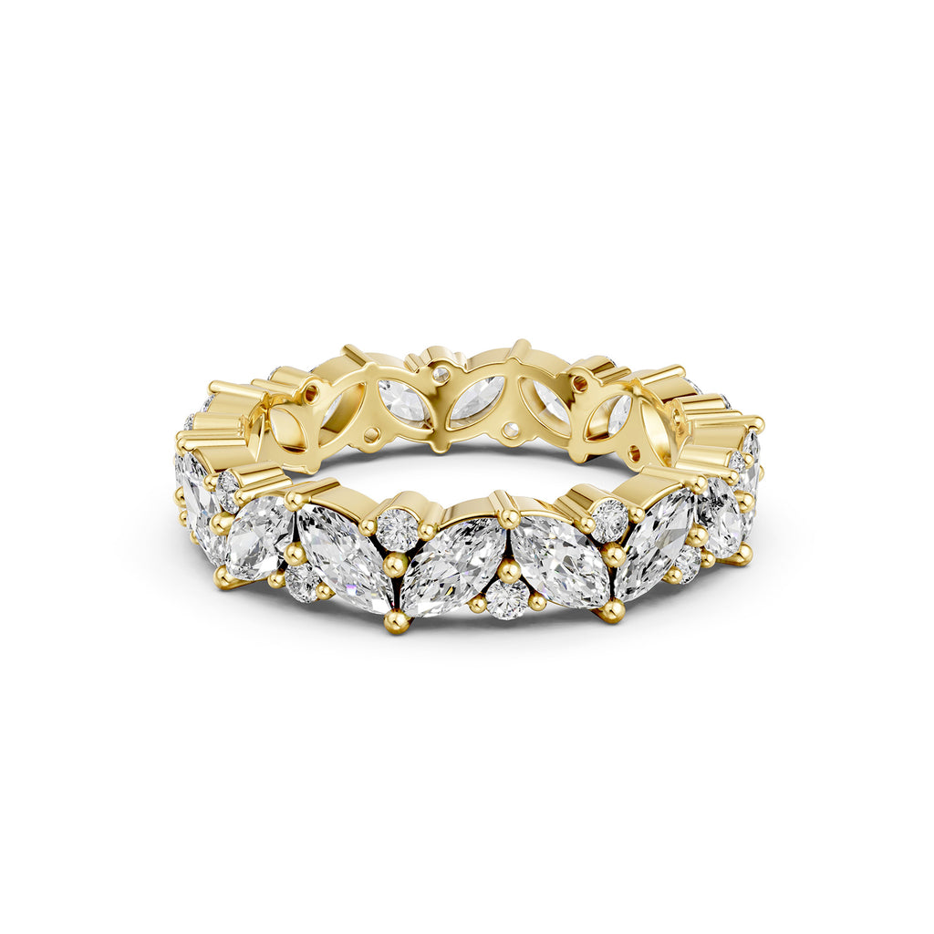 Marquise &amp; Round Lab-Grown Diamond Eternity Ring