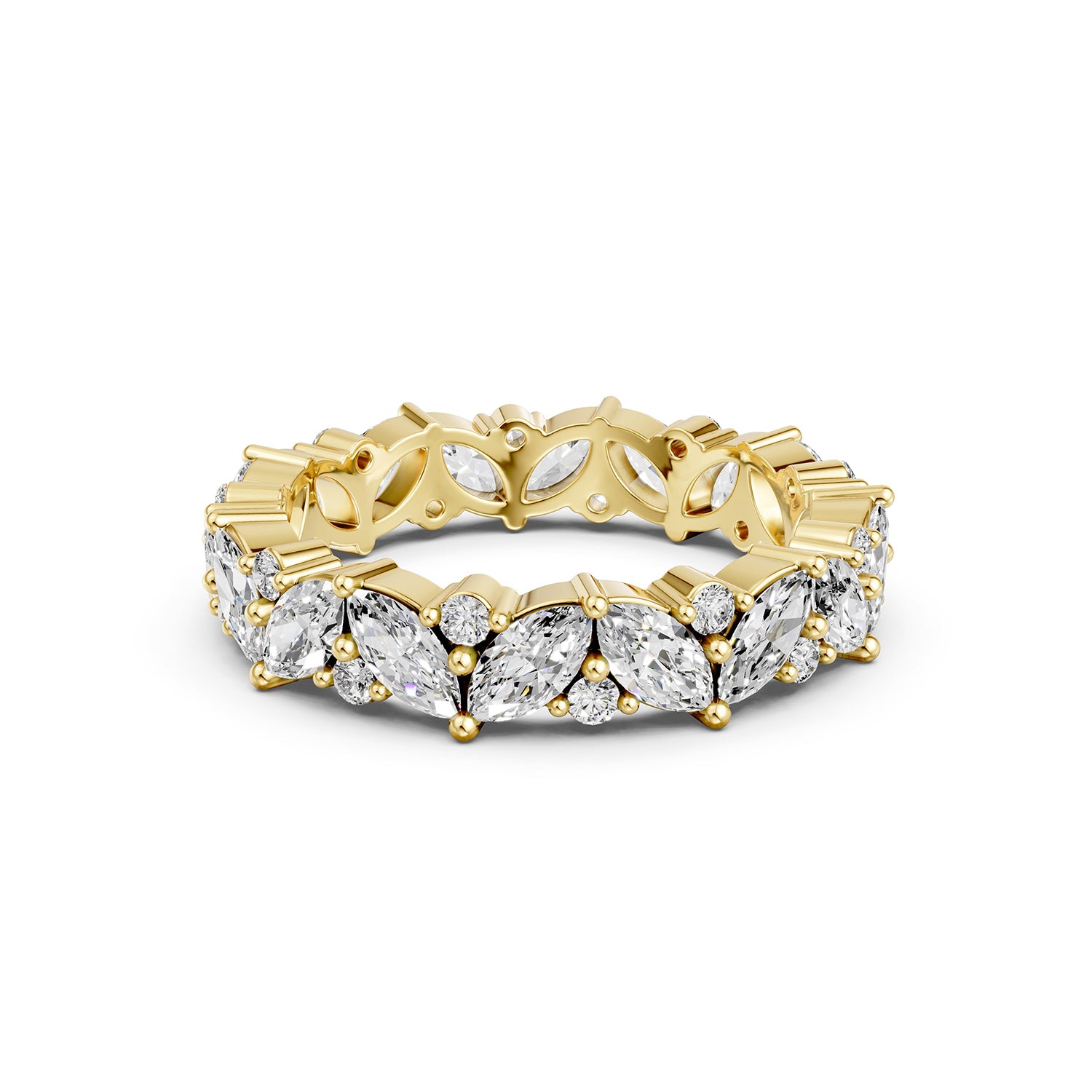 Marquise &amp; Round Lab-Grown Diamond Eternity Ring