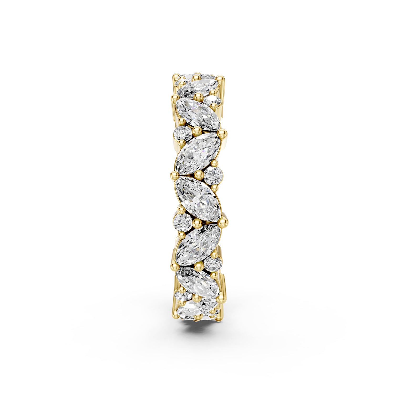 Marquise &amp; Round Lab-Grown Diamond Eternity Ring