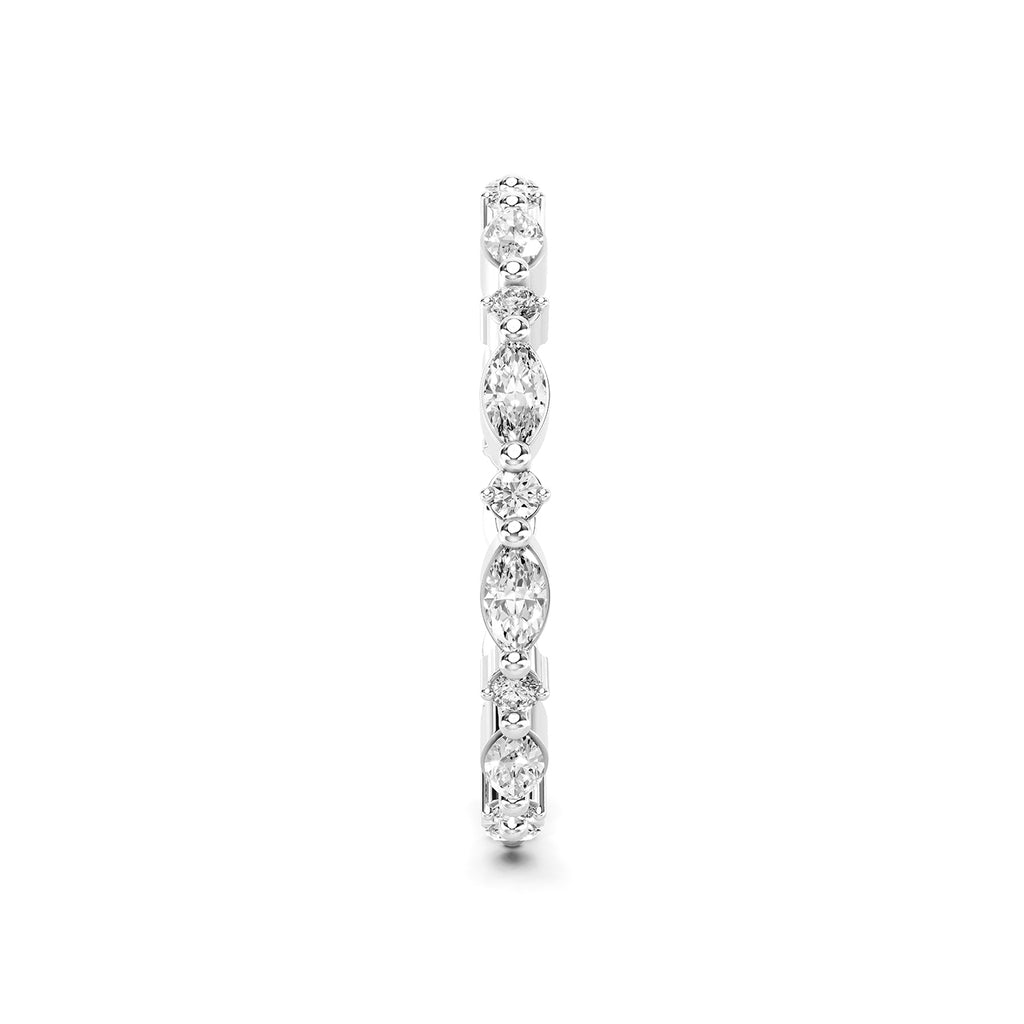Marquise &amp; Round Lab-Grown Diamond Eternity Ring