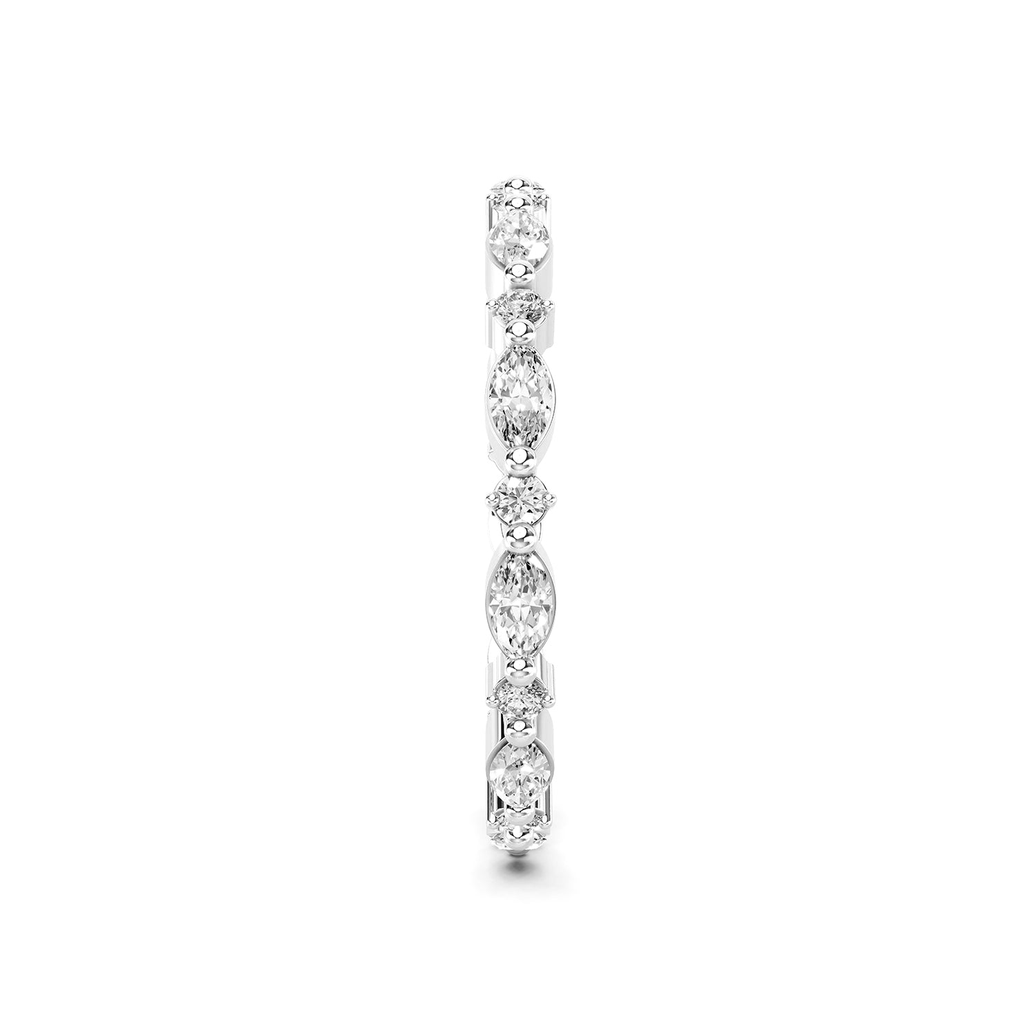 Marquise &amp; Round Lab-Grown Diamond Eternity Ring
