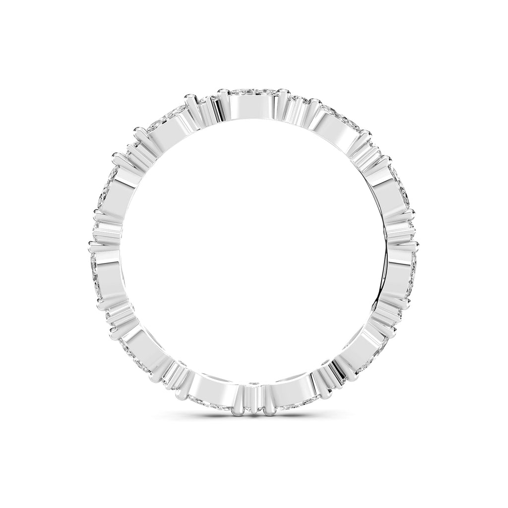 Marquise &amp; Round Lab-Grown Diamond Eternity Ring