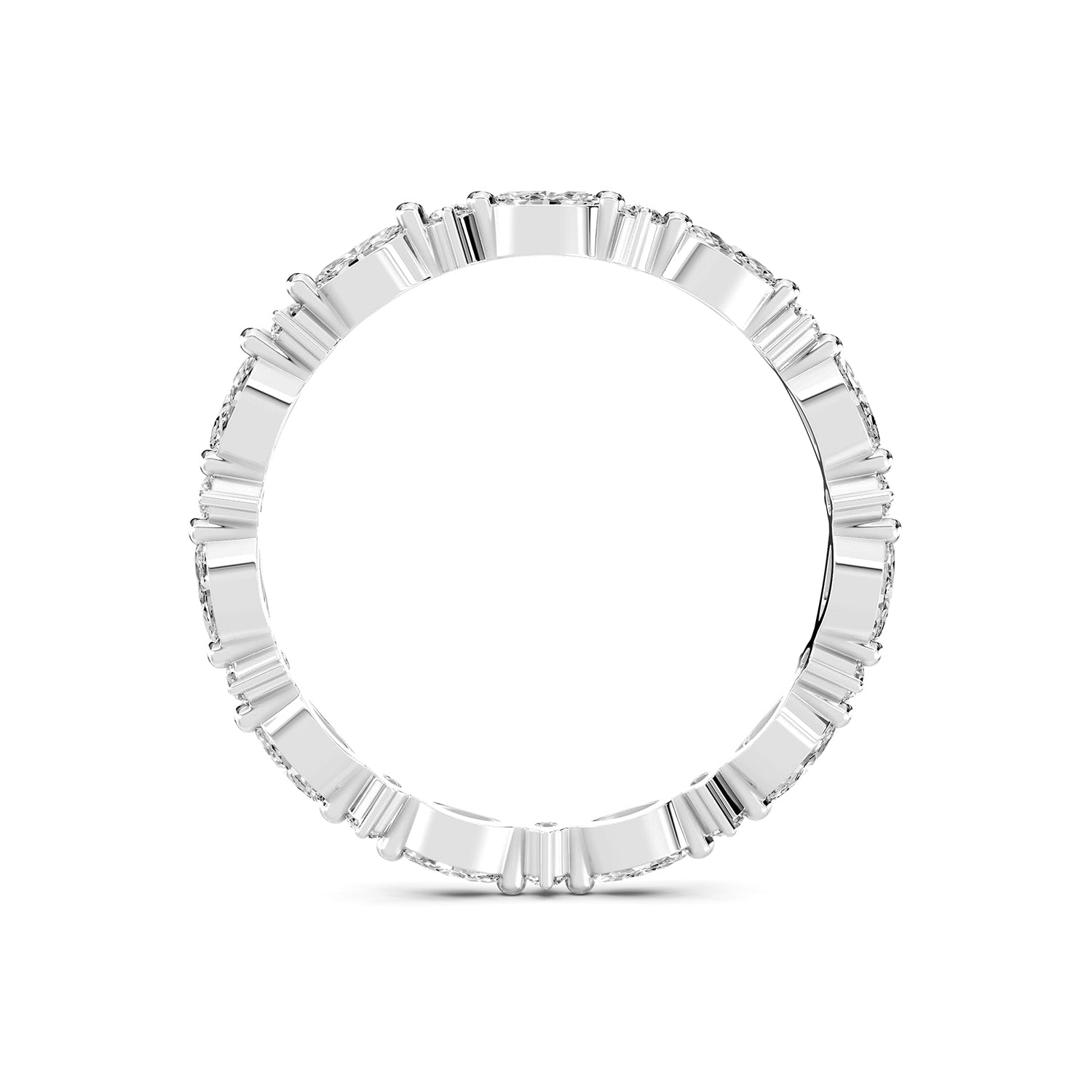 Marquise &amp; Round Lab-Grown Diamond Eternity Ring