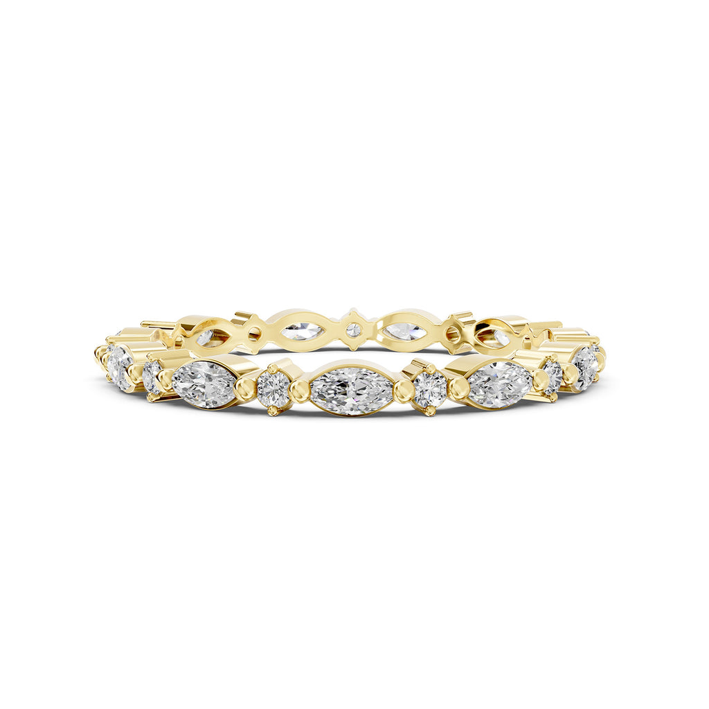 Marquise &amp; Round Lab-Grown Diamond Eternity Ring