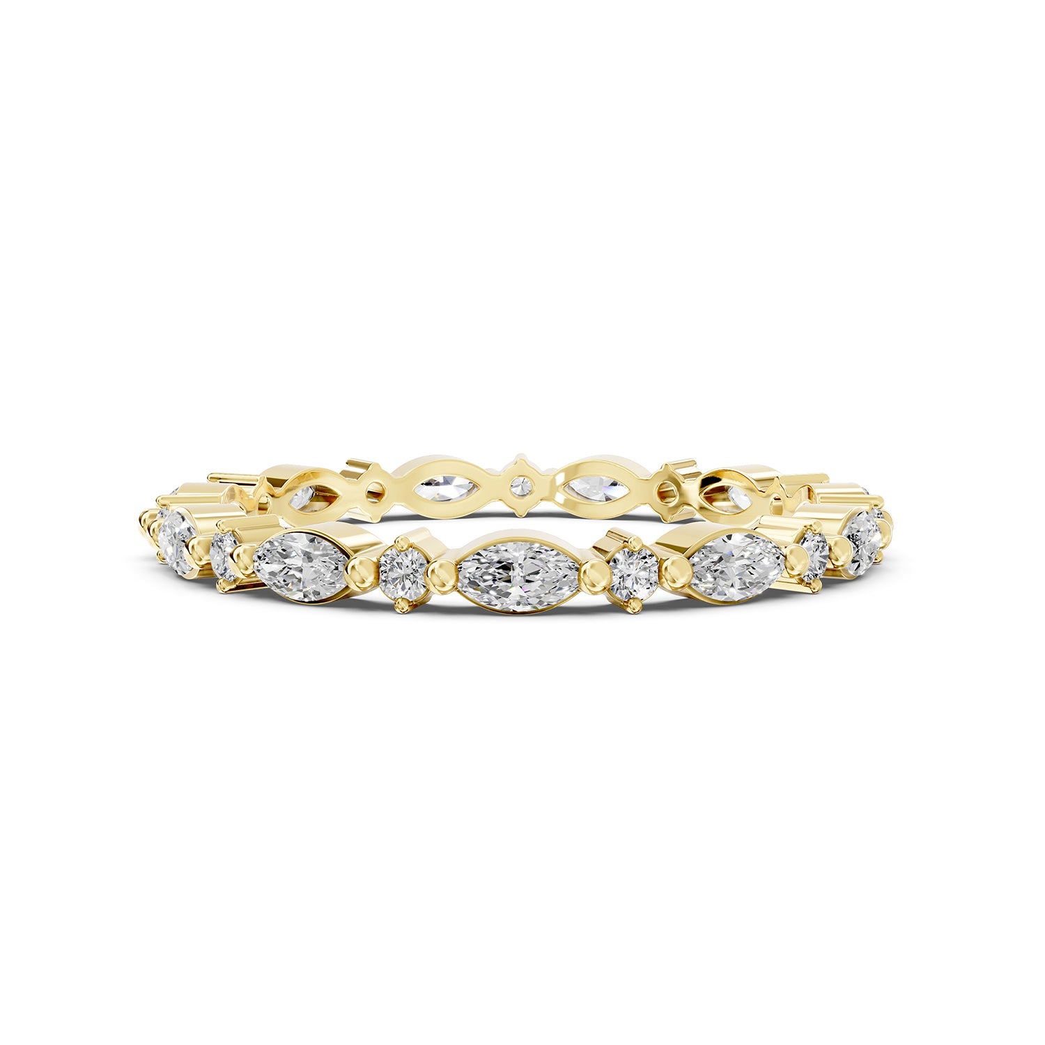 Marquise &amp; Round Lab-Grown Diamond Eternity Ring