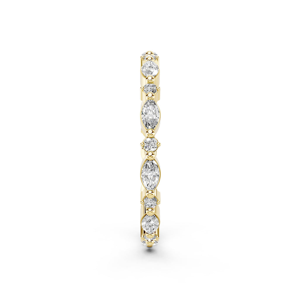 Marquise &amp; Round Lab-Grown Diamond Eternity Ring