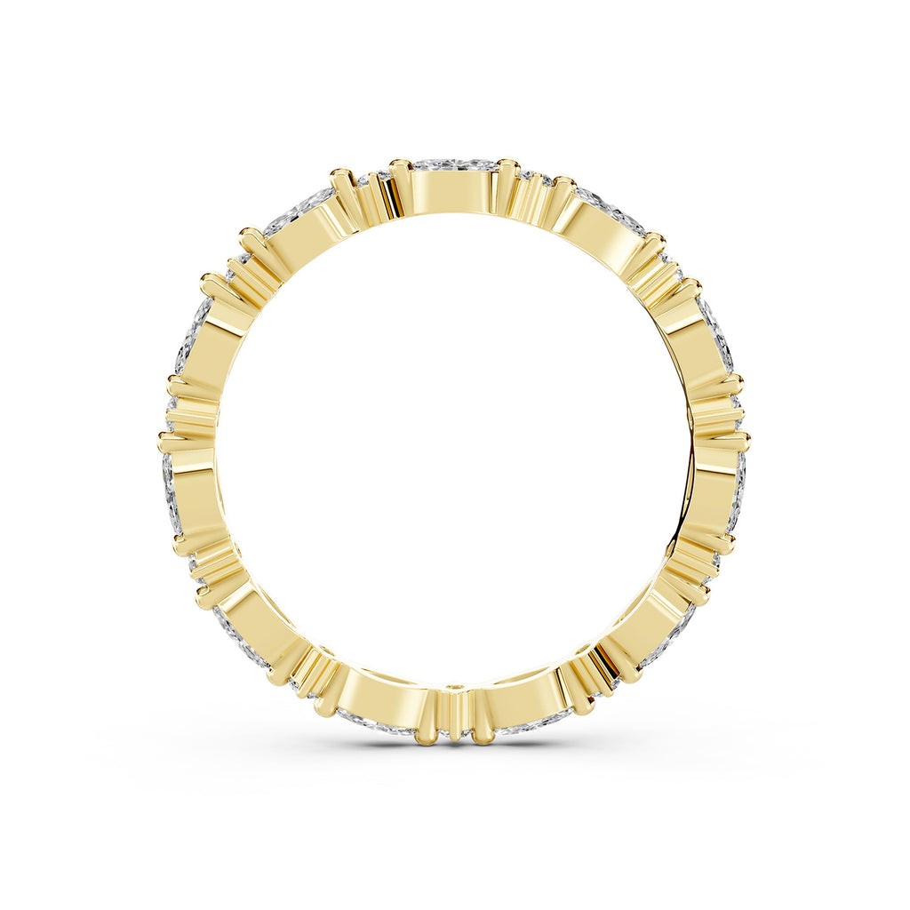 Marquise &amp; Round Lab-Grown Diamond Eternity Ring