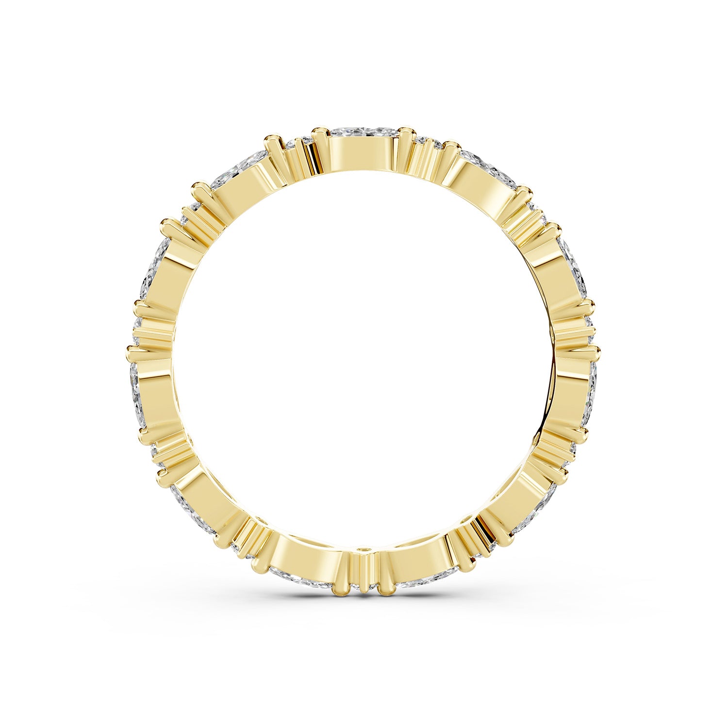 Marquise &amp; Round Lab-Grown Diamond Eternity Ring