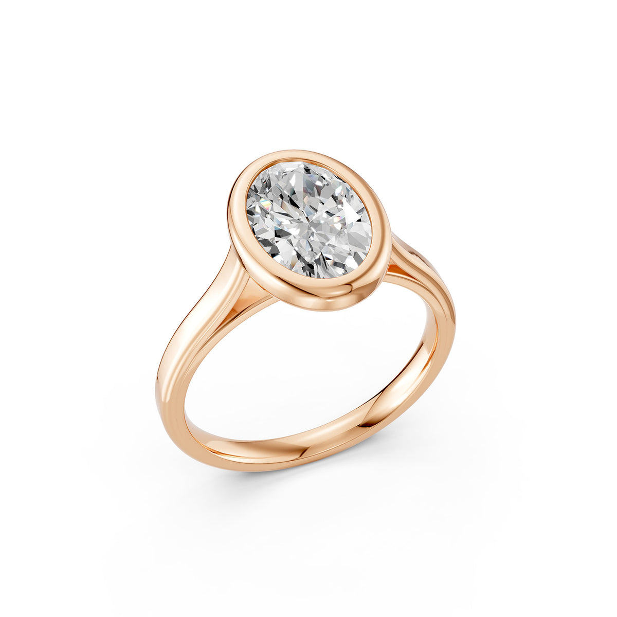 Oval Cut Lab-Grown Diamond Solitaire Ring