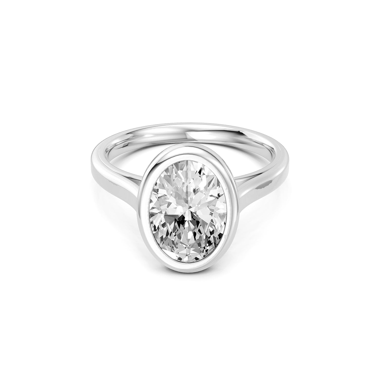 Oval Cut Lab-Grown Diamond Solitaire Ring