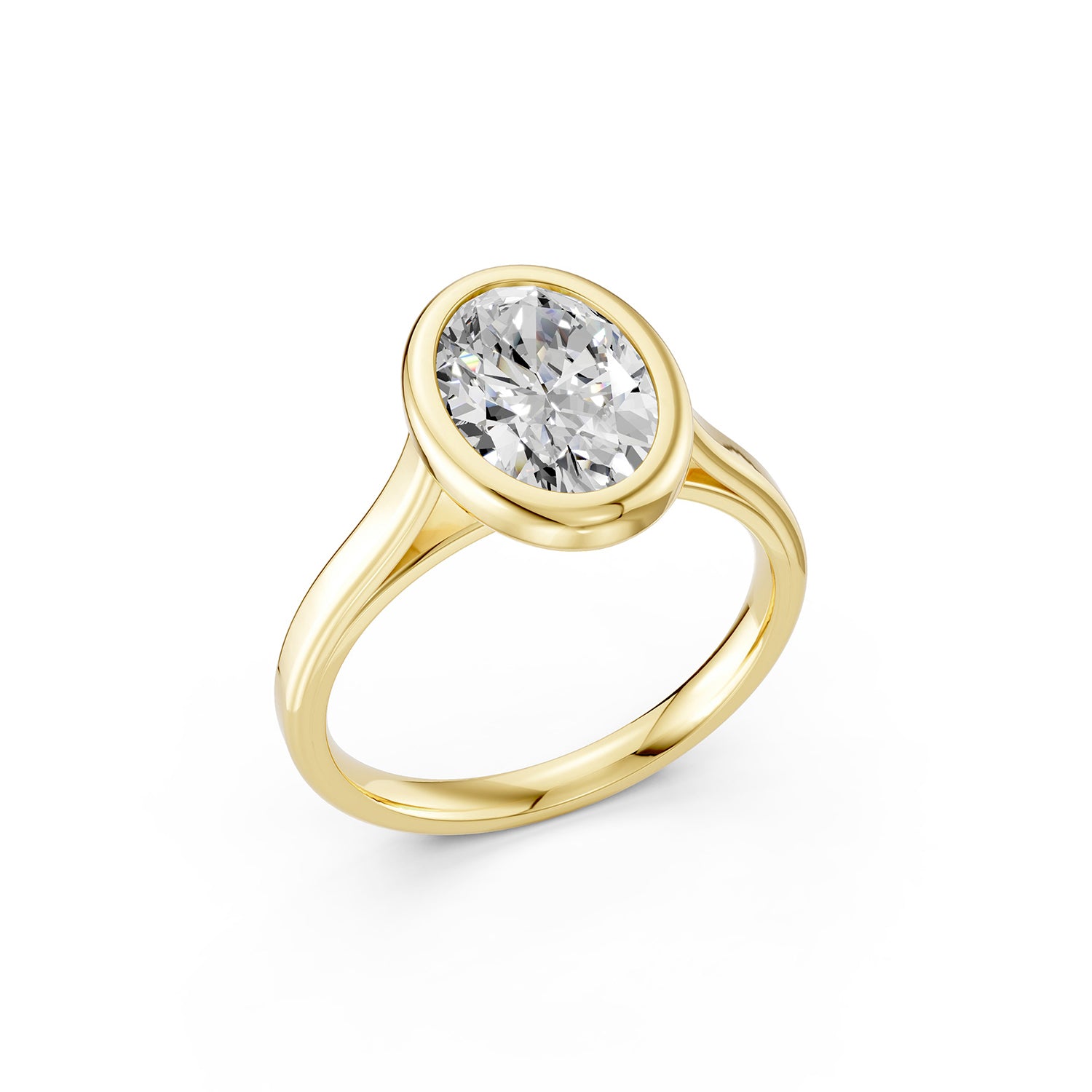 Oval Cut Lab-Grown Diamond Solitaire Ring
