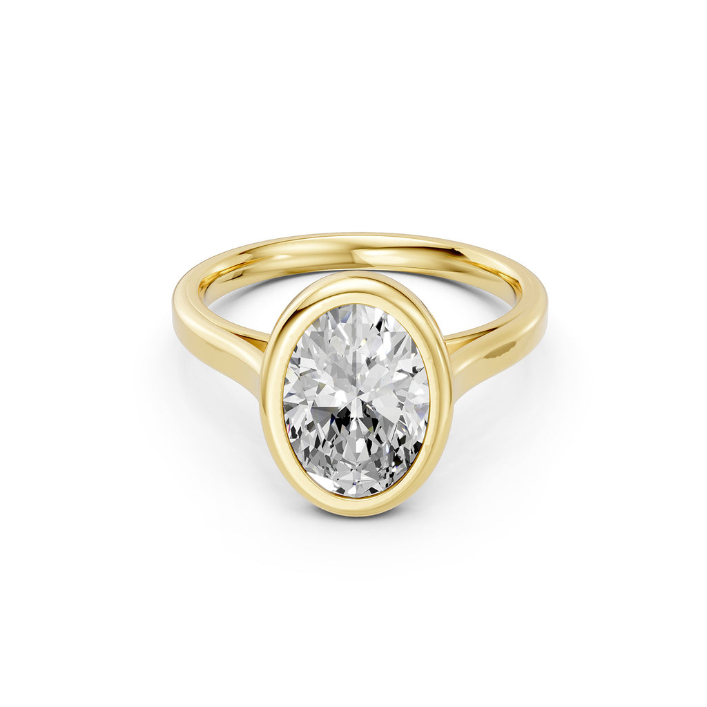 Oval Cut Lab-Grown Diamond Solitaire Ring