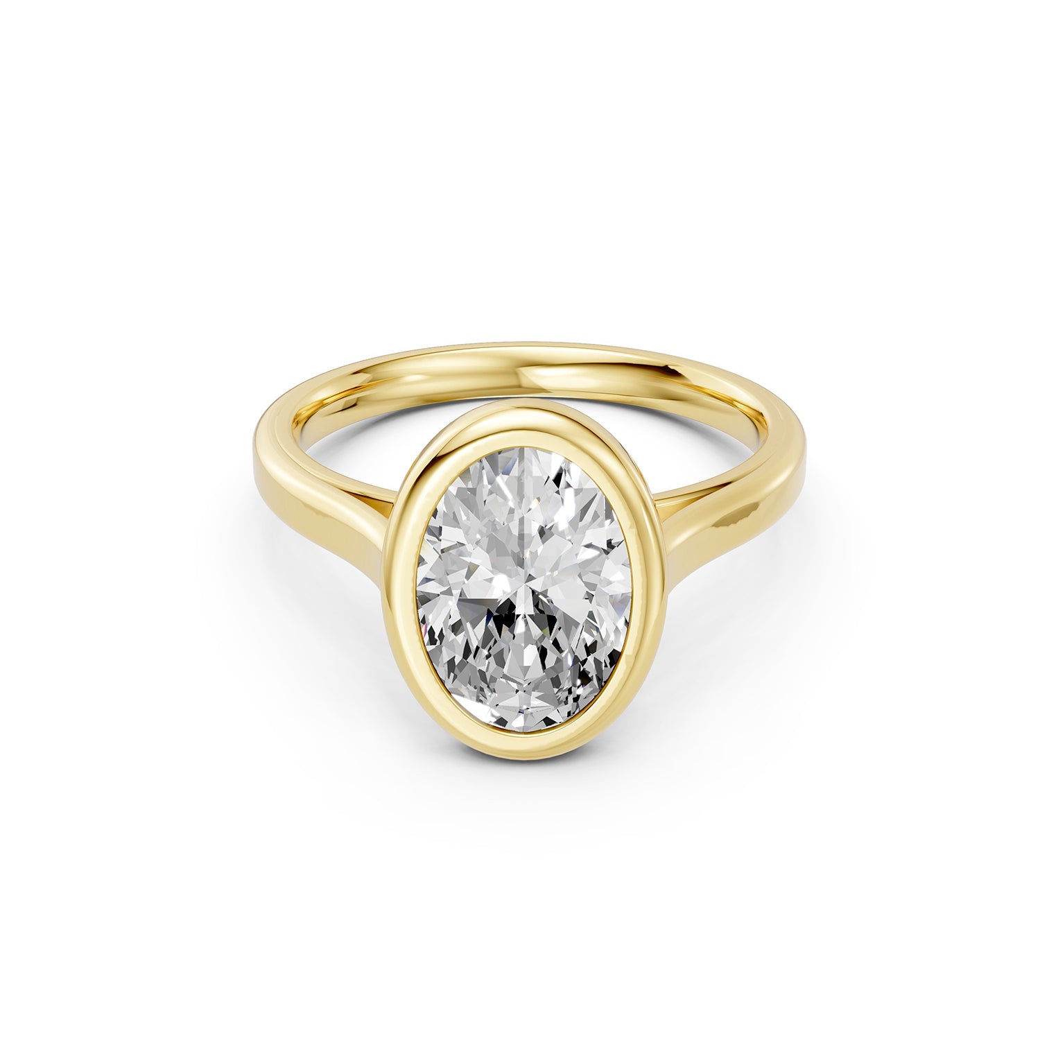 Oval Cut Lab-Grown Diamond Solitaire Ring
