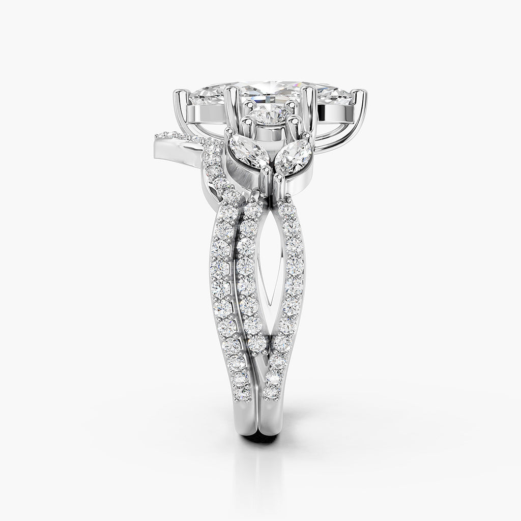 Marquise Cut Lab-Grown Diamond Bridal Ring Set
