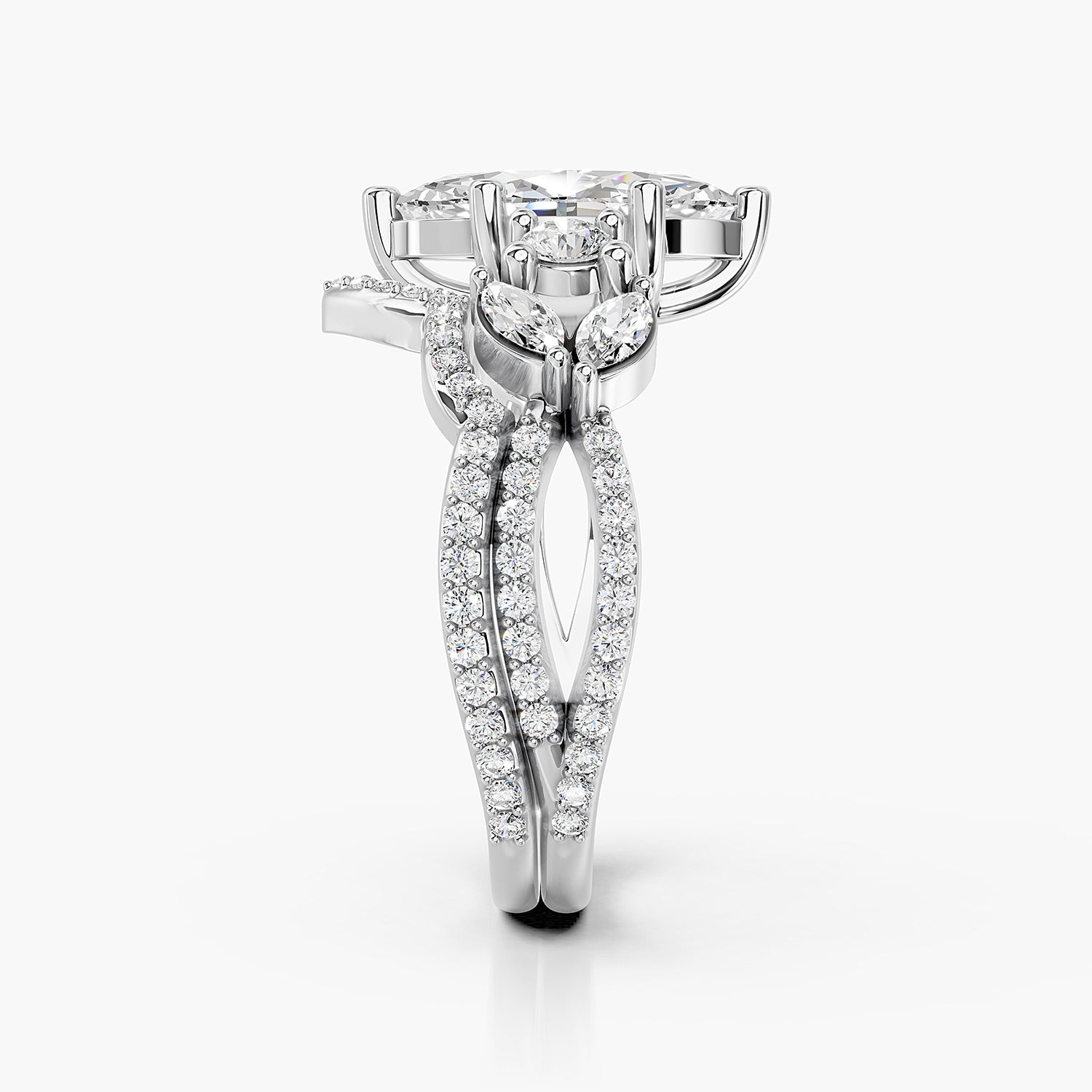 Marquise Cut Lab-Grown Diamond Bridal Ring Set