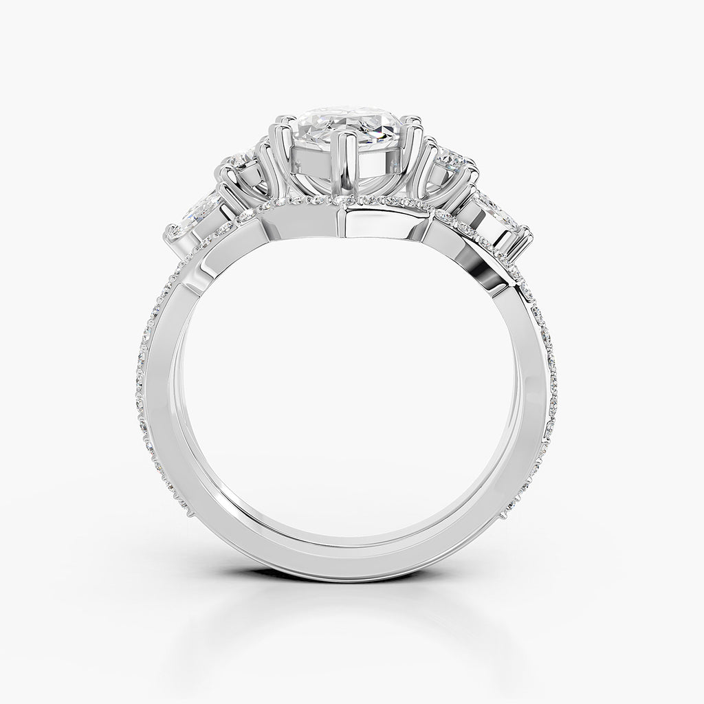 Marquise Cut Lab-Grown Diamond Bridal Ring Set