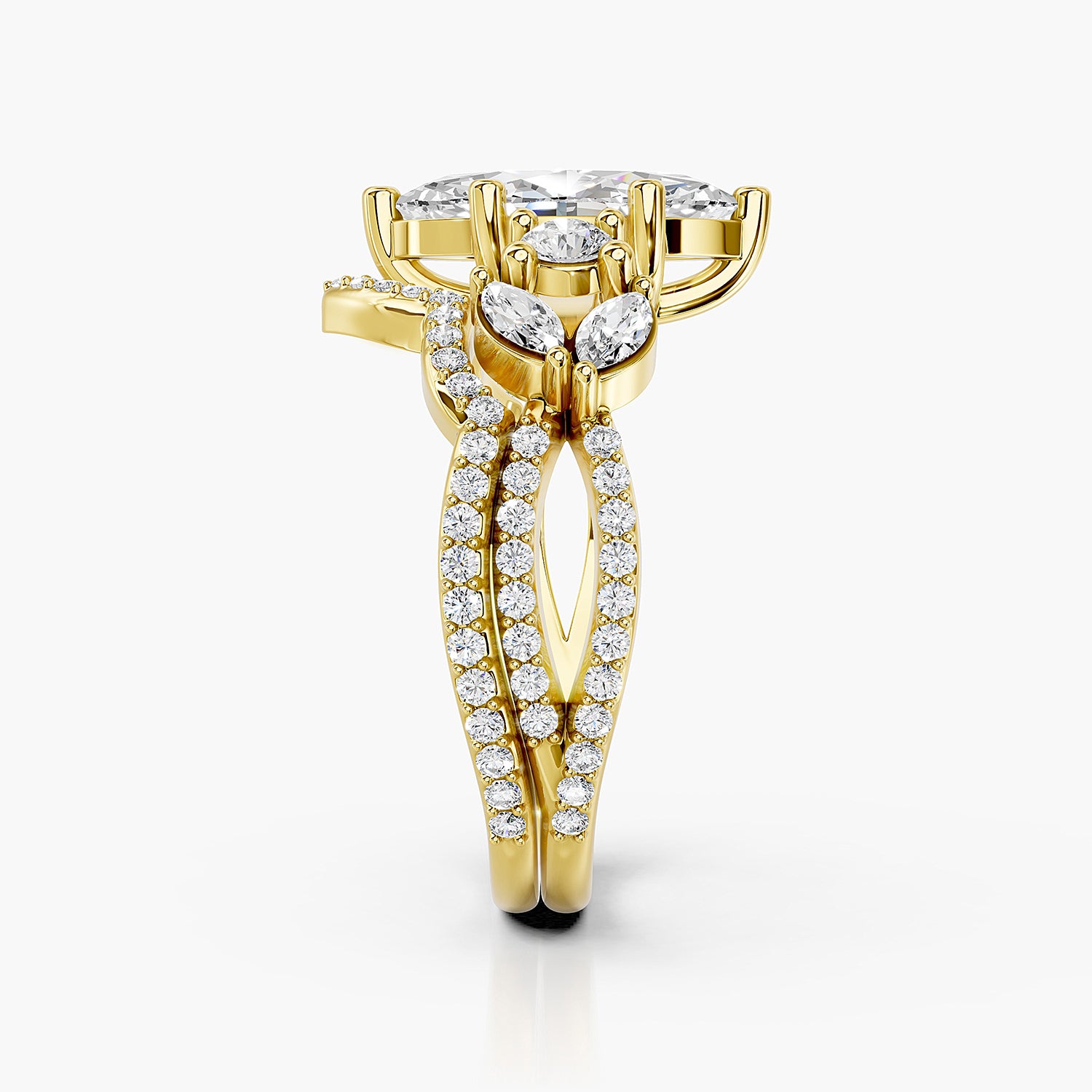 Marquise Cut Lab-Grown Diamond Bridal Ring Set