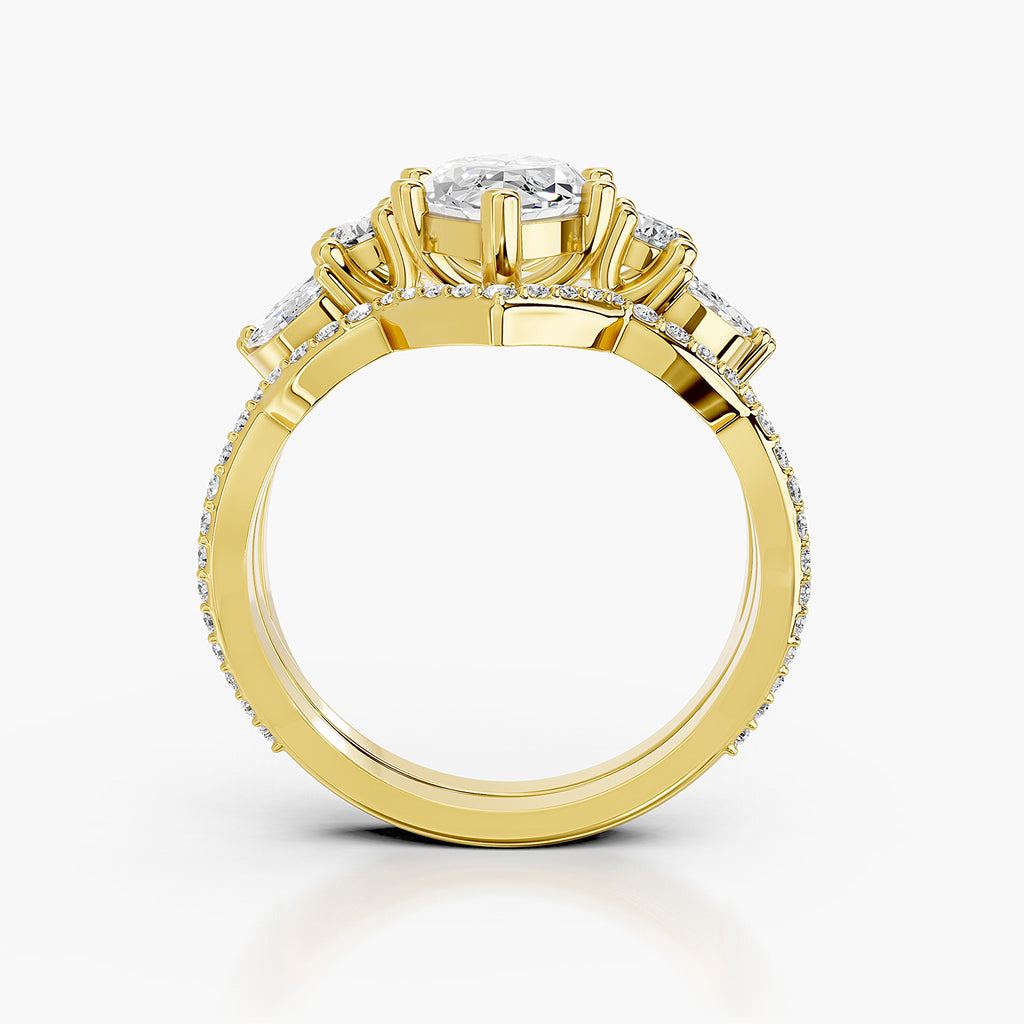 Marquise Cut Lab-Grown Diamond Bridal Ring Set