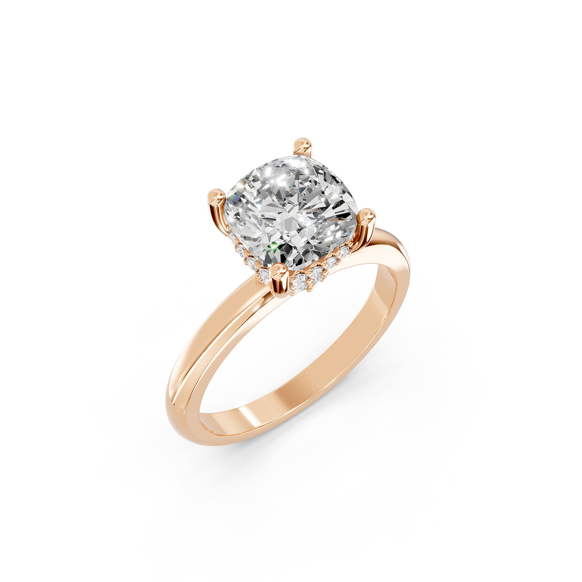 Cushion Cut Lab-Grown Diamond Solitaire Ring