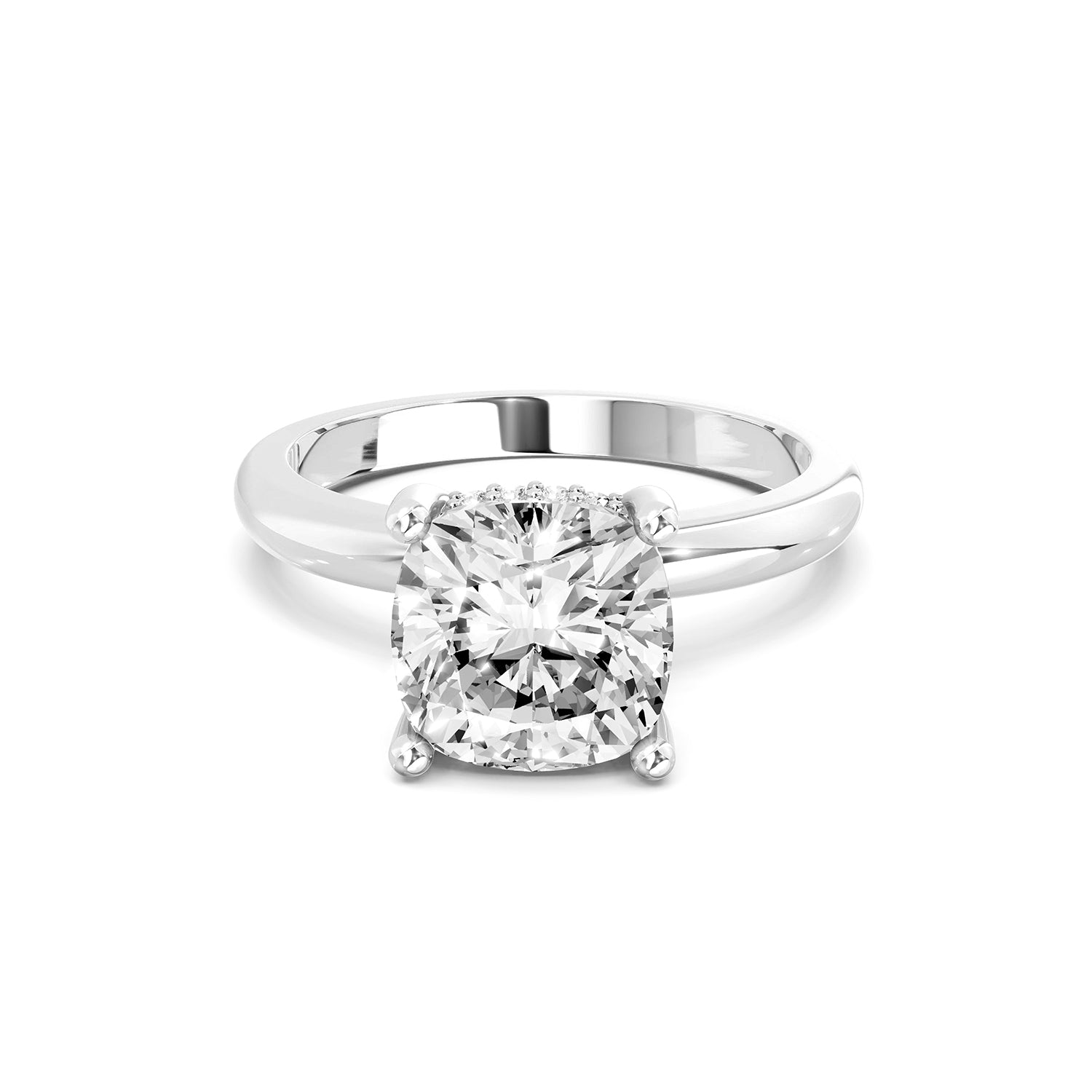 Cushion Cut Lab-Grown Diamond Solitaire Ring
