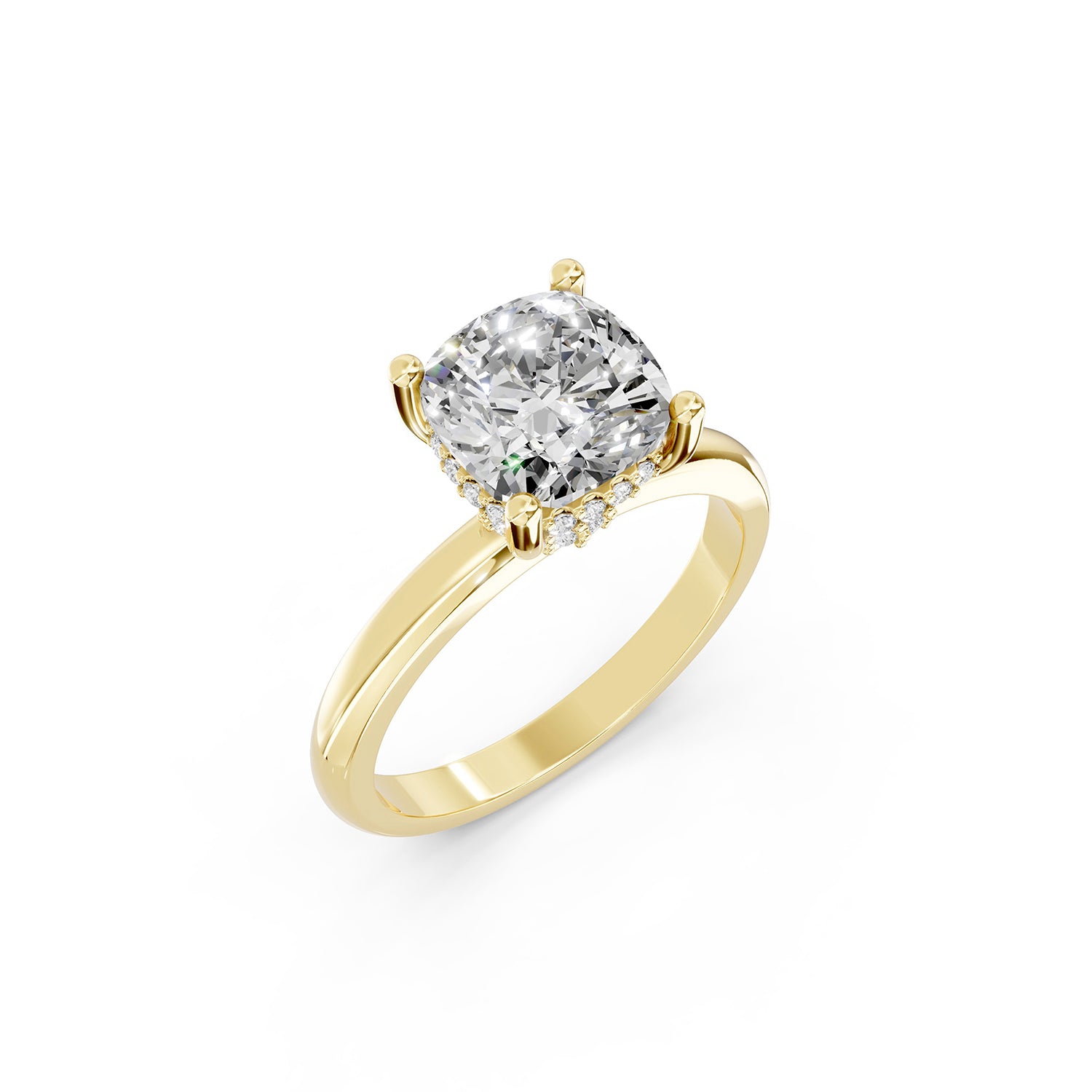 Cushion Cut Lab-Grown Diamond Solitaire Ring