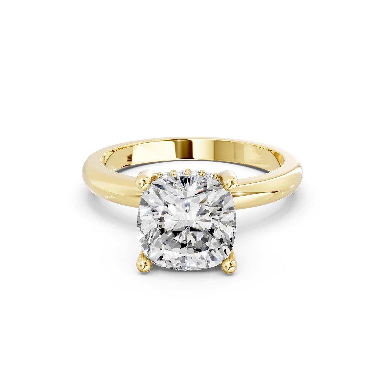 Cushion Cut Lab-Grown Diamond Solitaire Ring